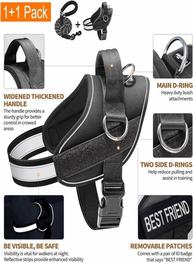 Agirav No Pull Dog Harness Adjustable Reflective Oxford Easy Control Medium Large Dog Harness with A Free Heavy Duty 5ft Dog Leash - Image 2